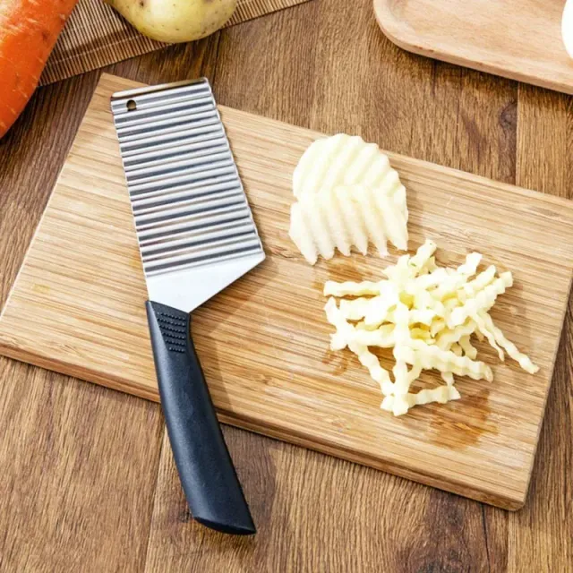 Edelstahl Wellenschneider für Kartoffeln und Gemüse für hausgemachte Pommes Frites