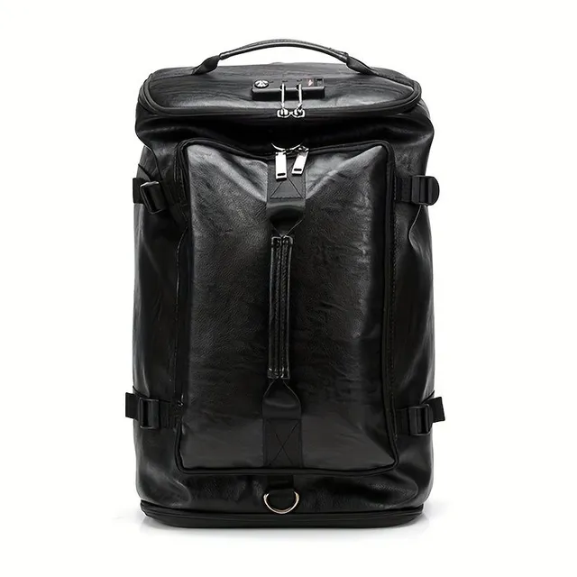 Praktický batoh na výlety s veľkou kapacitou, z ľahkého PU kože, ideálny pre všetky typy aktivít