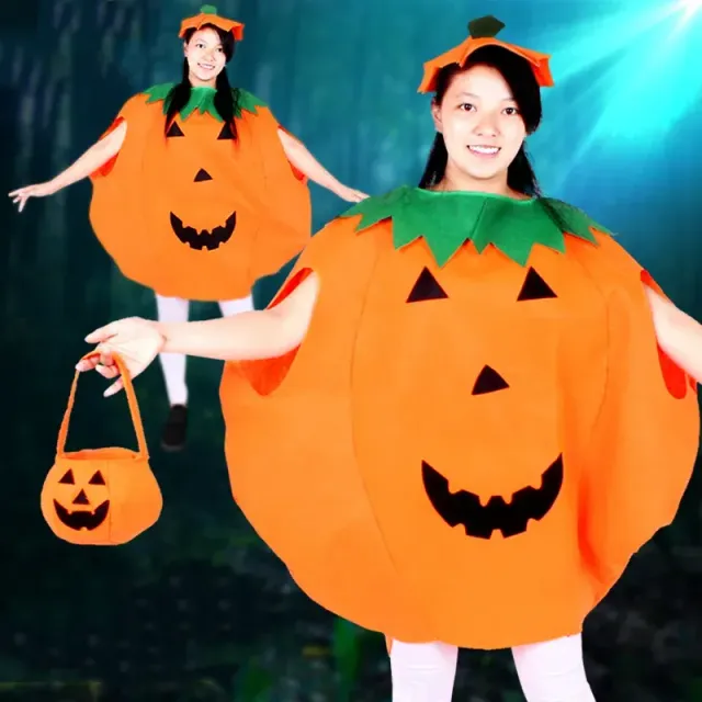 Costume d'Halloween en forme de citrouille pour enfants et adultes