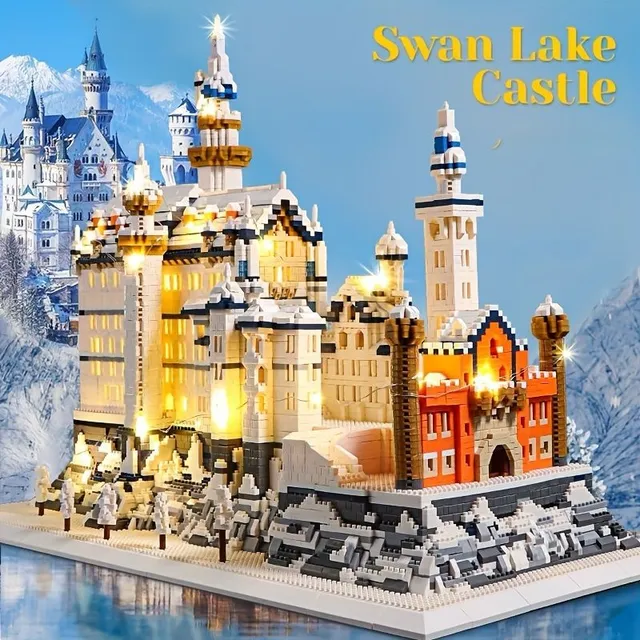 Miniaturowa rzeźba, światowa architektura krajobrazu - Swan Lake Castle Building