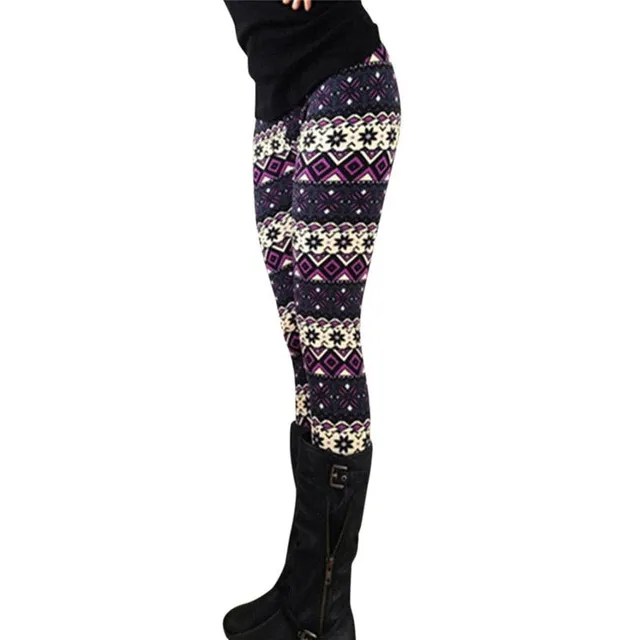 Lady's Christmas Leggings Ruby