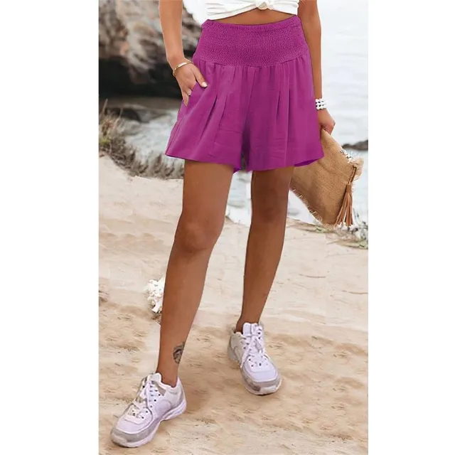 Women's Summer Breathable Shorts with High Waist and Fashion Colors