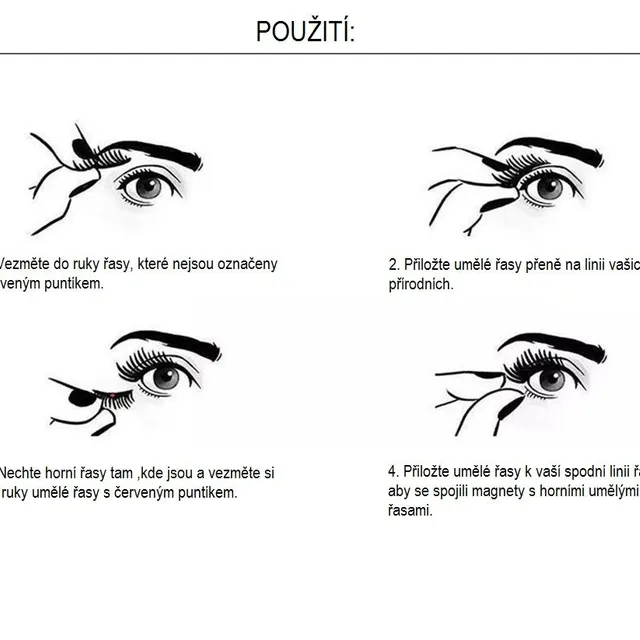 Magnetic false eyelashes - 4 variants