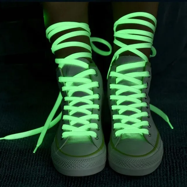 Glowing flat shoelaces - 1 pair