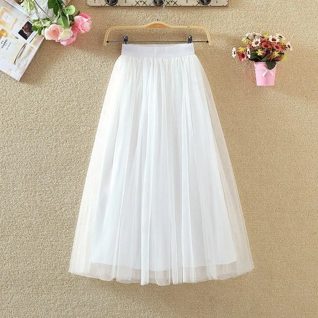 Women's tulle A-line skirt with lining