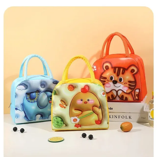 3D Children's Cartoon Thermoisolation Lunch Bag