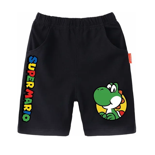 Trendy children's shorts printed with the popular animated film Super Mario