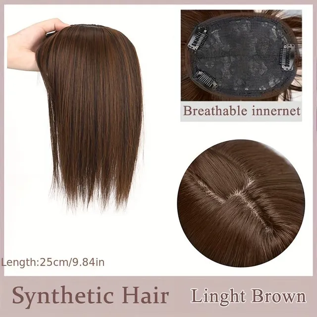 Half wig made of artificial hair for women with thinning hair - Hair Topper