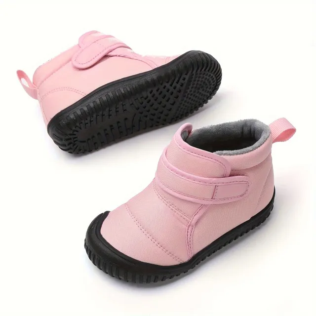 Children's waterproof snow boots with hot fleece lining and anti-slip sole