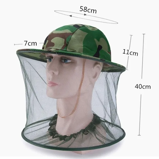 Rybářské klobouky se síťkou proti hmyzu - více variant