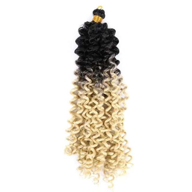 Colored curly strands for hair extensions