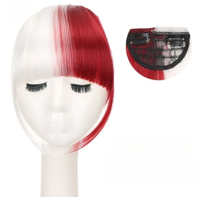 Hairpiece synthetic hair of different colours - bangs
