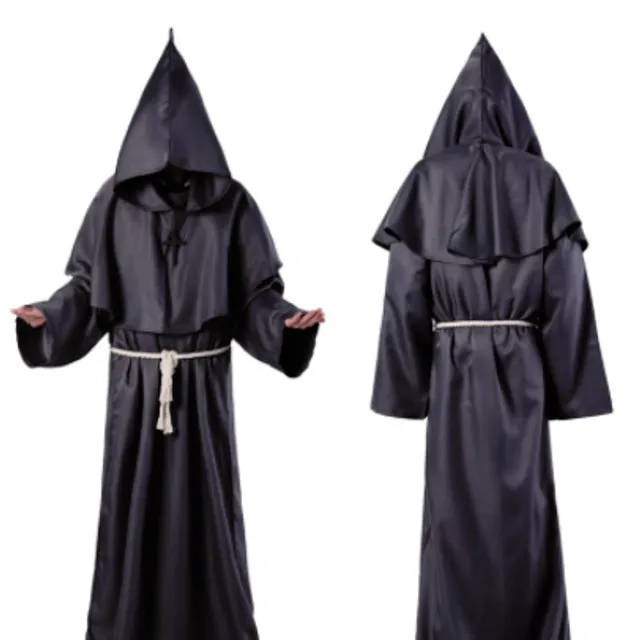 Stredoveký kostým mnícha - viac farieb cerna s