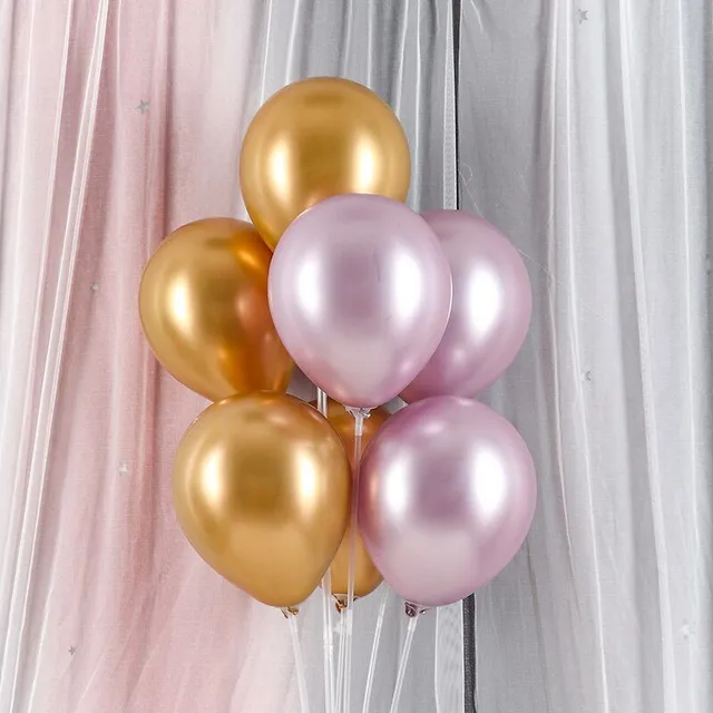 Gold metal latex balloons 12inch as-picture-3