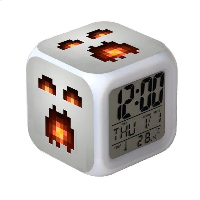 Budzik Minecraft z zegarem cyfrowym z wyświetlaczem LED