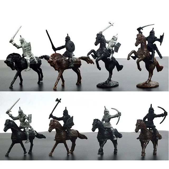 Figurines de chevaliers - taille 8 cm - paquet de 28 pièces