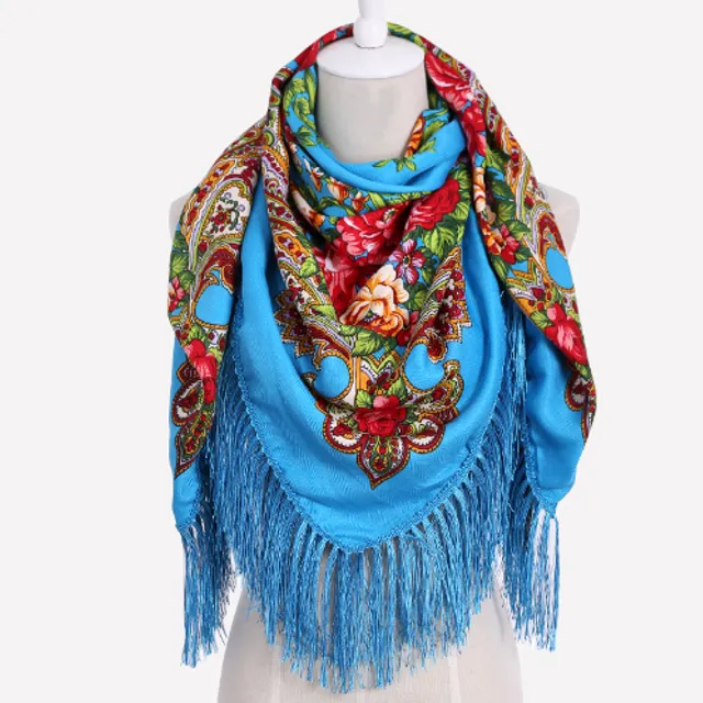 Ladies scarf with flowers - 12 colours