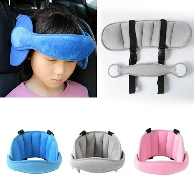 Adjustable headrest for car seat and carriage for children travelling