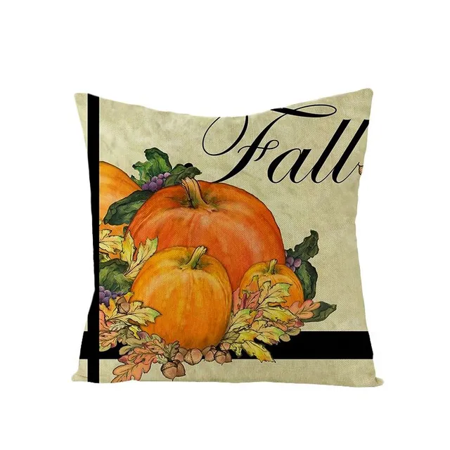 Decorative pillowcase with autumn harvest printing