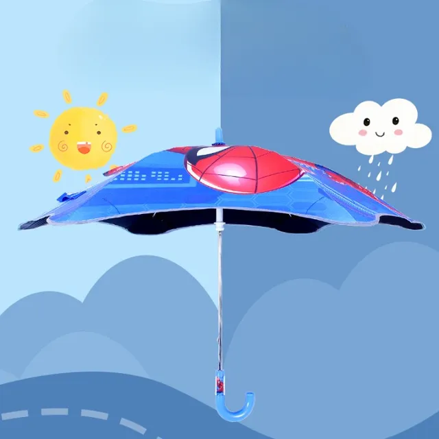 Baby cute umbrella with motifs of favorite characters of favorite heroes