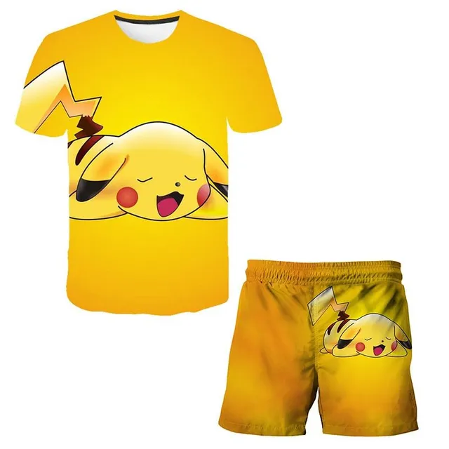 Set tricou și pantaloni scurți pentru copii Pokémon - 2 bucăți