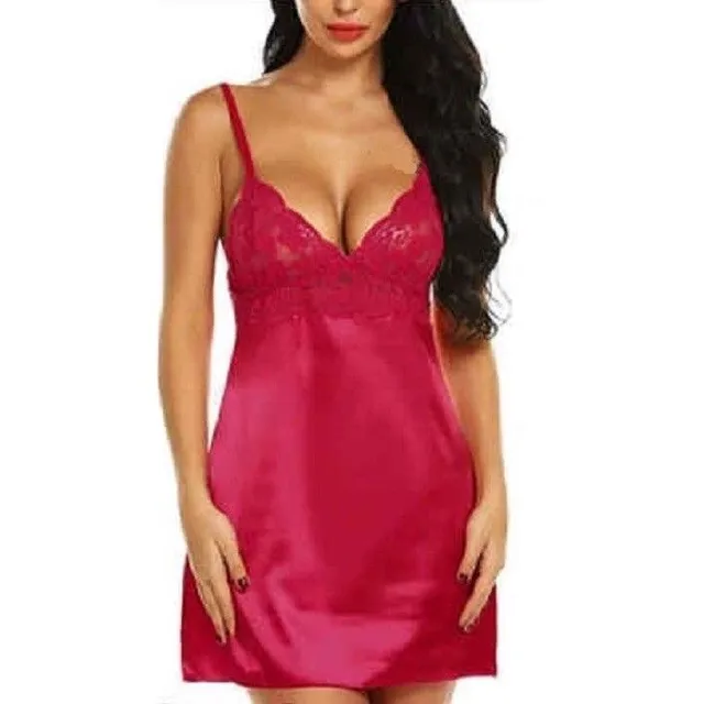 Women's nightgown and thong red Blue cervena s