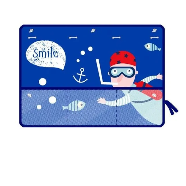 Car side window sun visor Cartoon adjustable UV protection curtain sun visor cover with storage pocket for baby