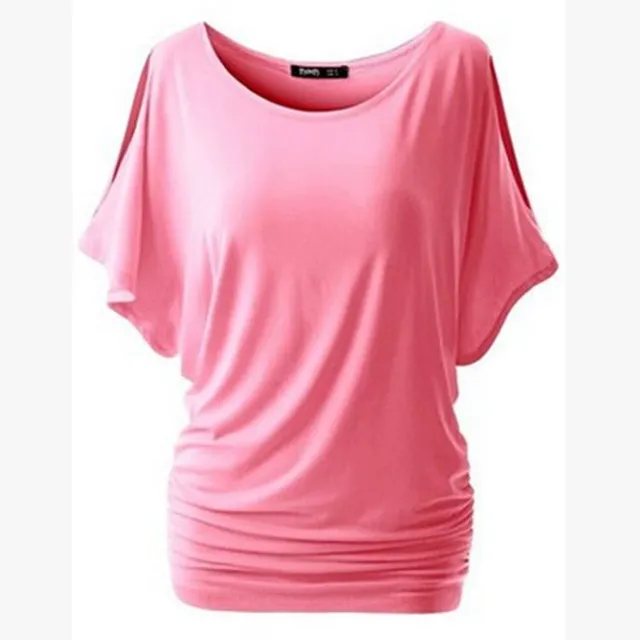 Női modern ing lyukas vállakkal pink 4xl