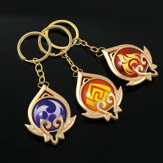 Genshin Impact Keychain z elementem Vision Divine Eye