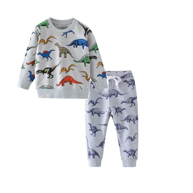 Boy set with print dinosaurs