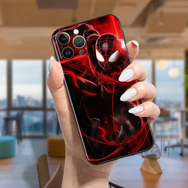 Husă de silicon trendy cu motive ale eroului preferat Spider-man pentru telefoanele iPhone