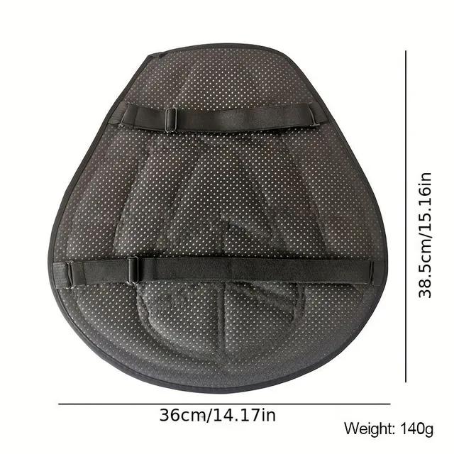 Padded comfortable motorcycle seat - mesh cover with pocket, shock absorption, sun protection