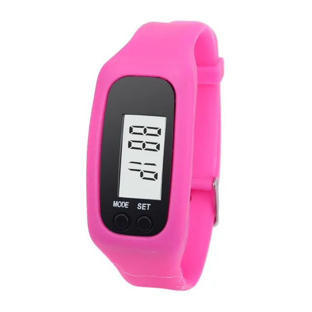 A pedometer like a watch on a hand