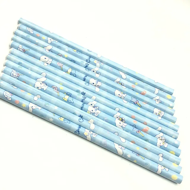 Set of 5 wooden graphite pencils HB with motifs of animals for children