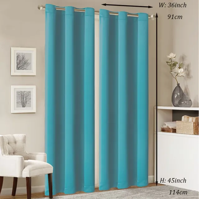 2p Blackout curtains with thermoinsulating top mat with bedroom and living room passes, reducing noise and blocking light - interior decoration