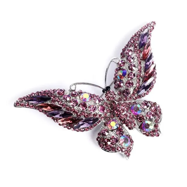 Fashion animal crystal brooch Big Butterfly