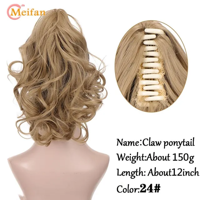 Rövid Wavy Claw Conytail Clip A haj kiterjesztései Fekete Barna Pony Tail Clip In Hair Tail Natural Fake Hair Extensions