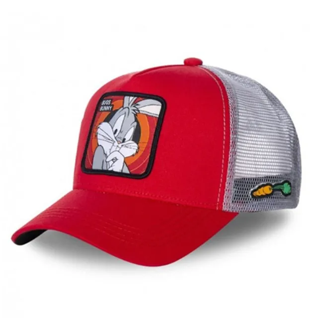 Unisex baseball cap with motifs of animated characters BUGS RED