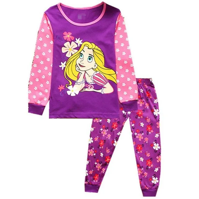 Girls pajamas with princesses