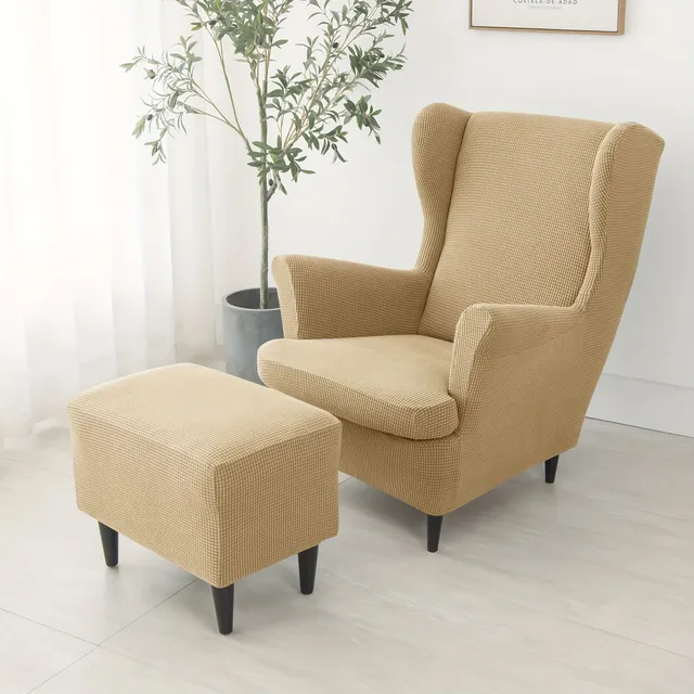 Stylish armchair with footrest