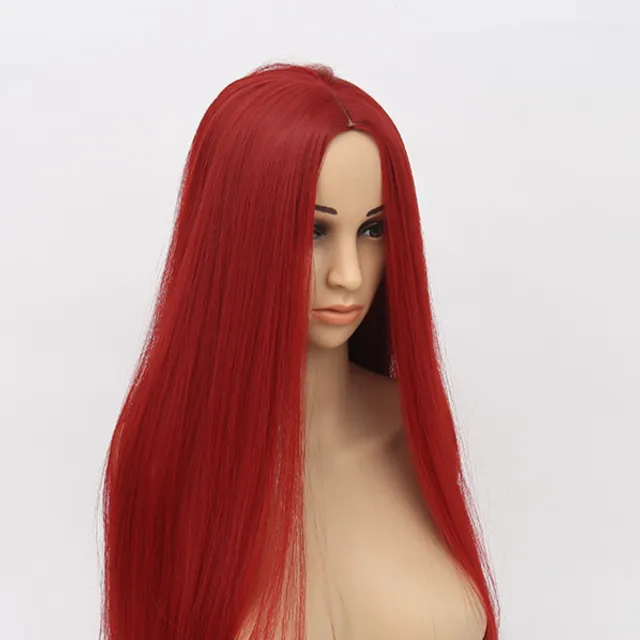 Synthetic wig - red