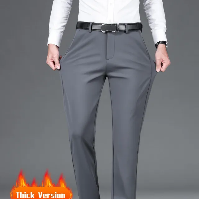 Men's Warm and Strong Suit Pants - Elegant and Comfortable Pants for Colder Days