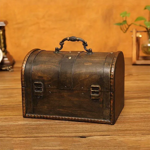 Drewniane pudełko w stylu vintage