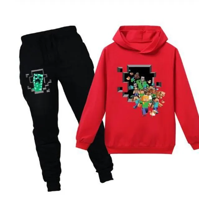 Children's comfortable tracksuit with Minecraft theme