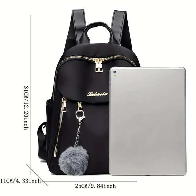 Backpack w mody edycji pojedynczego koloru, z prostym wystrojem