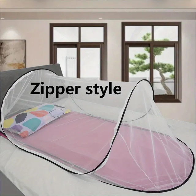 Universal mosquito net 1 piece: all in one, adjustable, folding, without installation