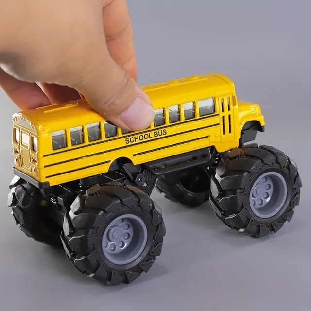 Kinder Metallauto - Schulbus mit Rückziehhilfe, ideales Geschenk für Jungen und Mädchen