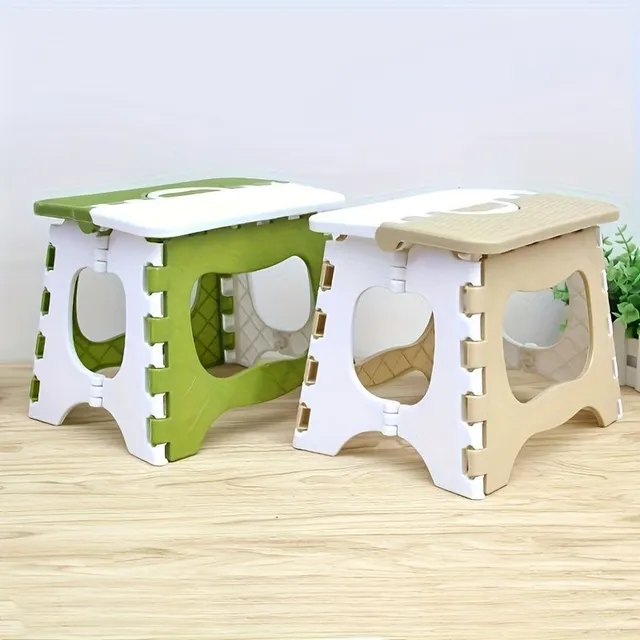 Folding light plastic stool for outdoor