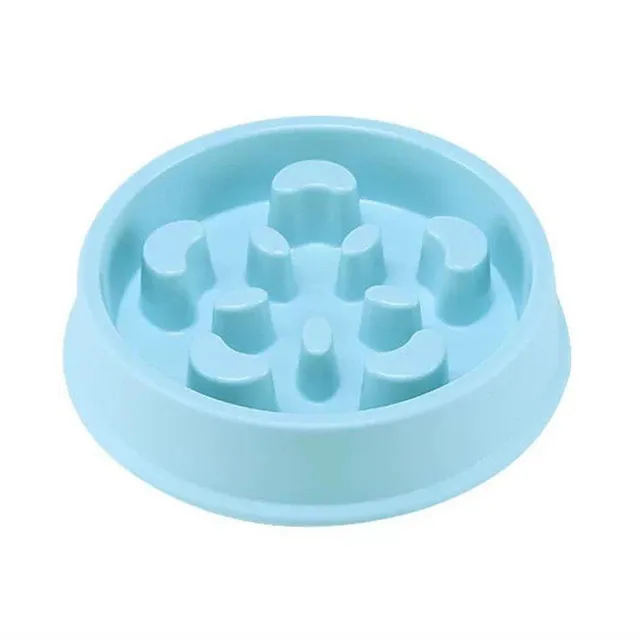 Anti-swallowing bowl for slowing feeding