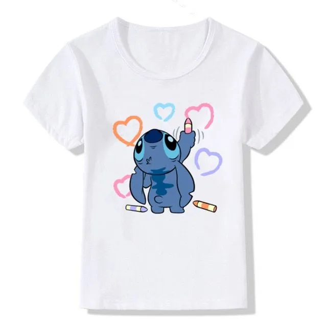 T-shirt per bambini con stampe di simpatici coniglietti